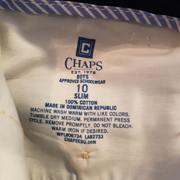Chaps boys size 10 slim pants black dress pants school approved NEW - Picture 5 of 6